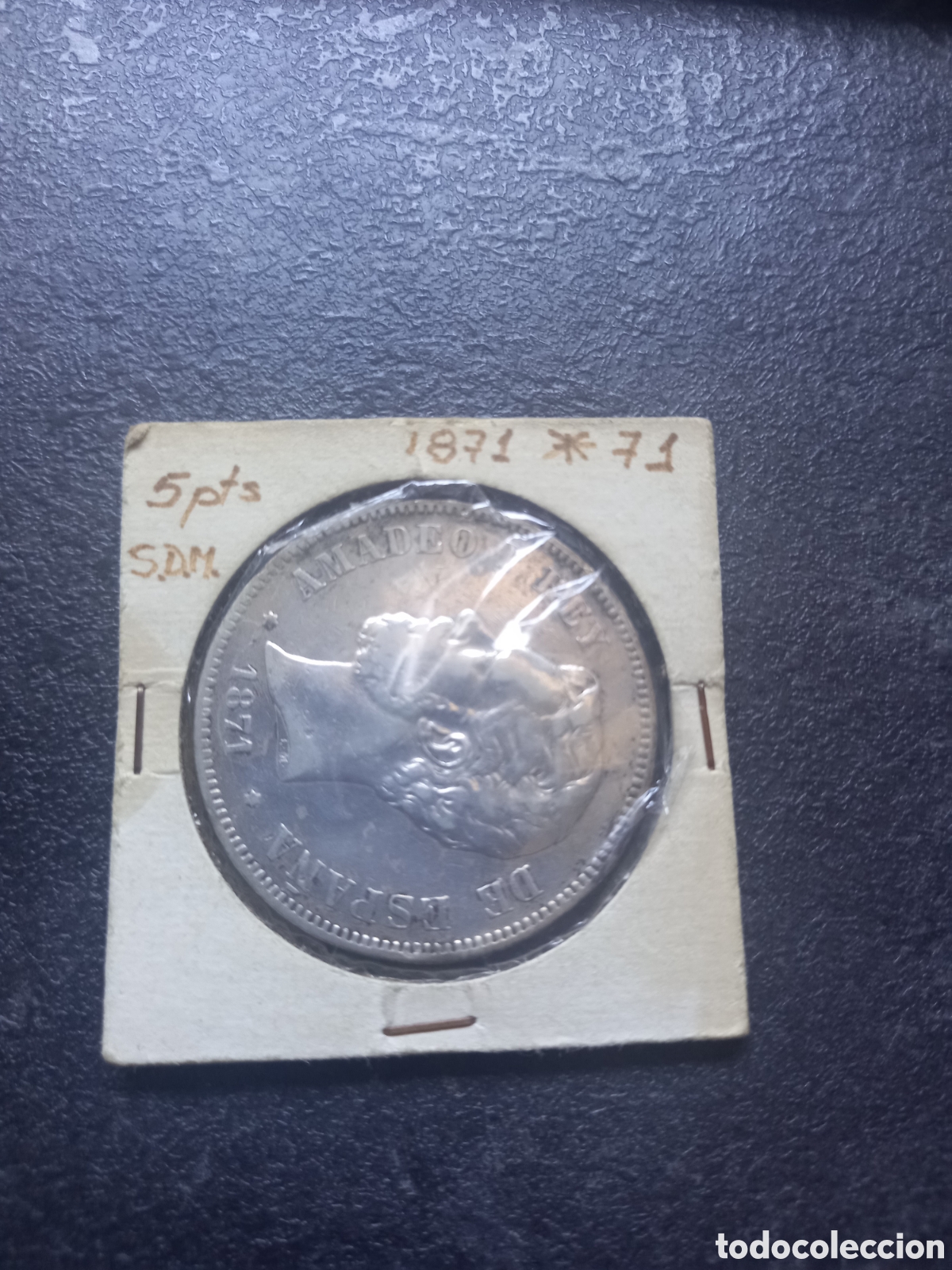 Monedas de Espa&ntilde;a: Moneda 5 pesetas 1871 (71) - Foto 1