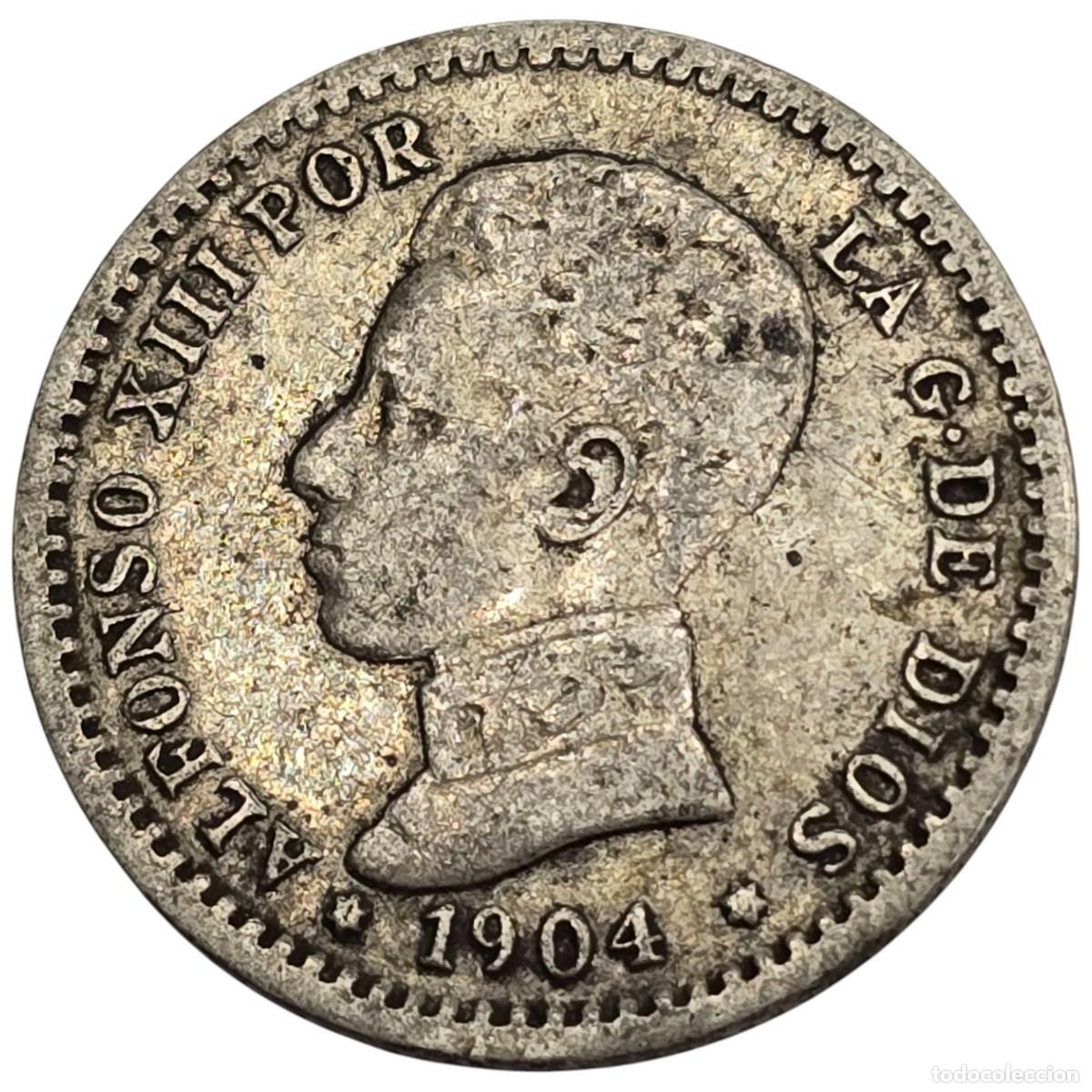 Monedas de Espa&ntilde;a: ESPA&Ntilde;A. ALFONSO XIII. 50 CENTIMOS. PCV. 1904. - Foto 1