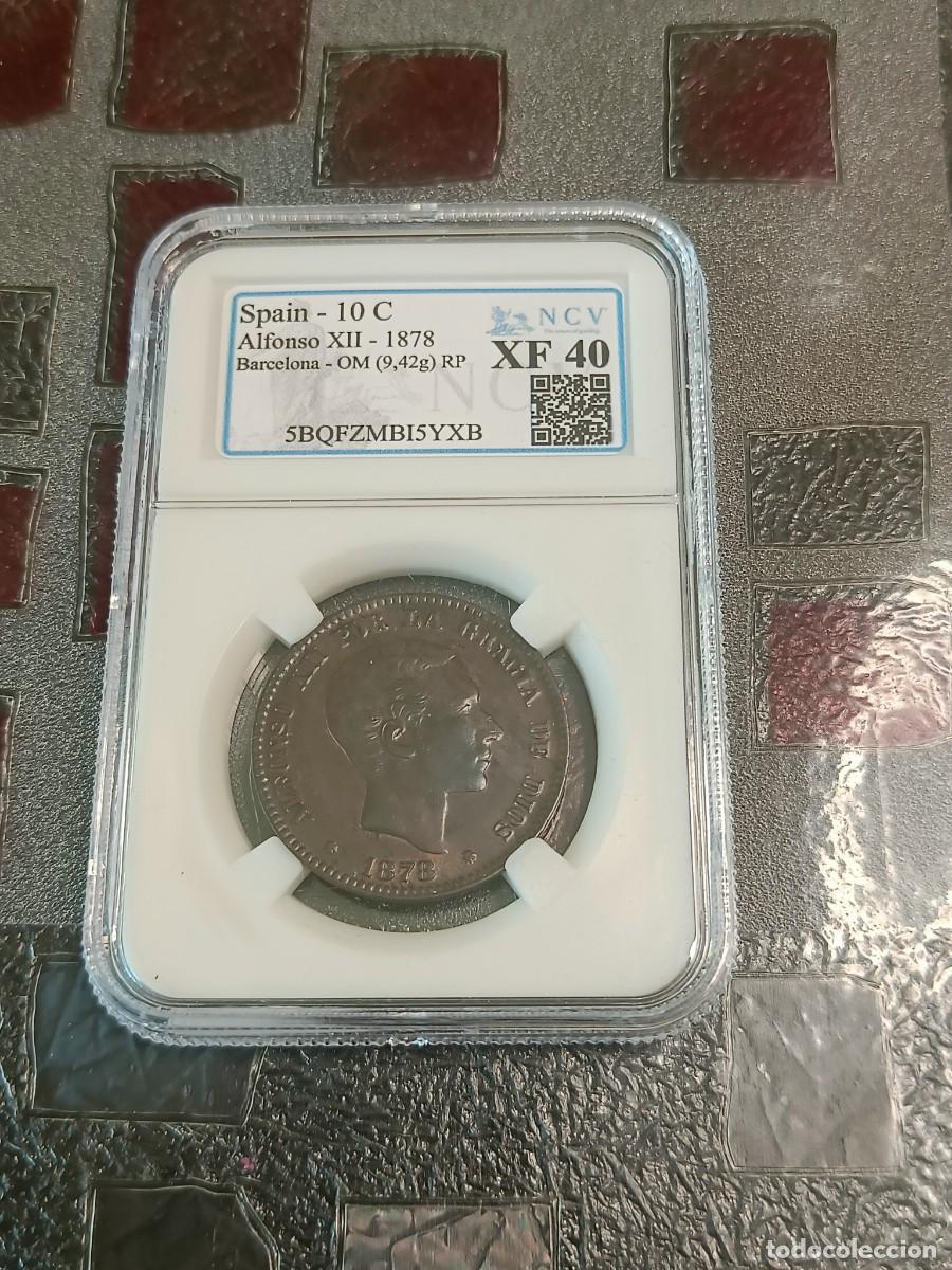 Monedas de Espa&ntilde;a: Alfonso XII - 10 C&eacute;ntimos Cobre a&ntilde;o 1878. - Foto 1