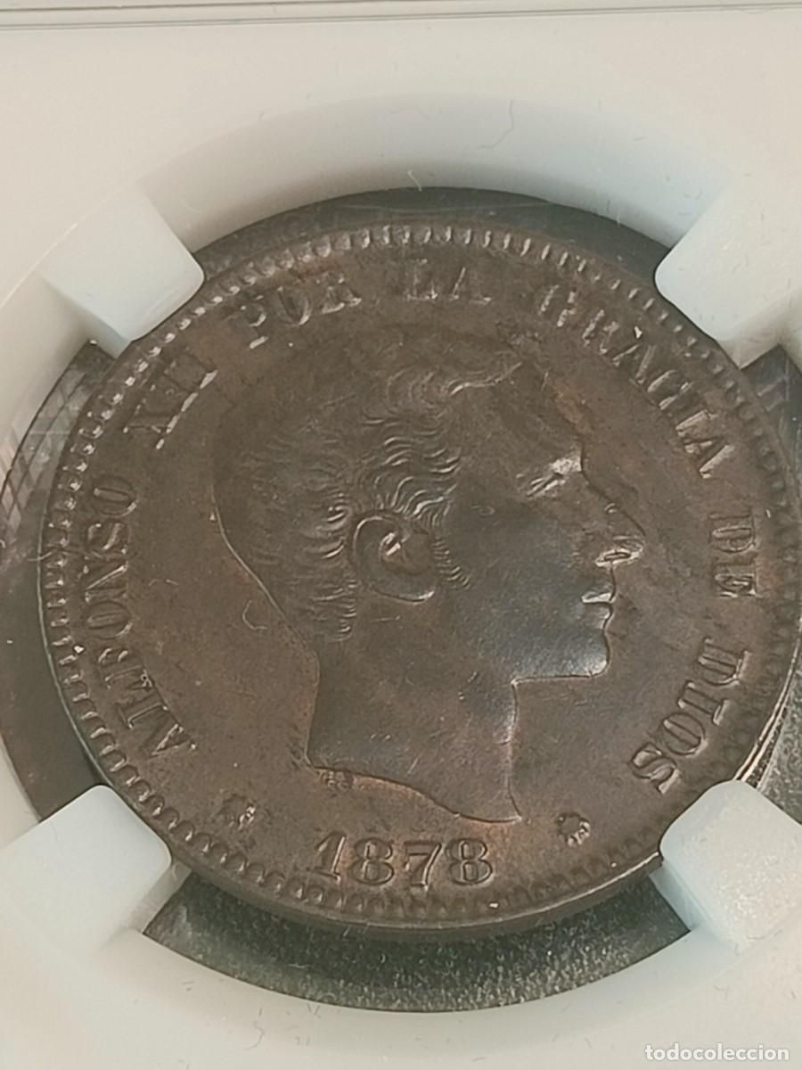 Monedas de Espa&ntilde;a: Alfonso XII - 10 C&eacute;ntimos Cobre a&ntilde;o 1878. - Foto 3