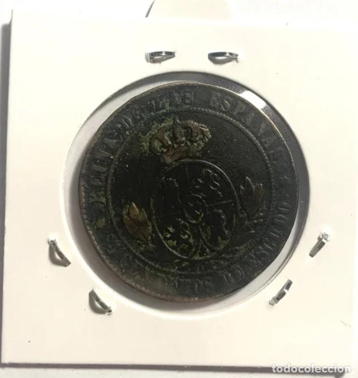 Monedas de Espa&ntilde;a: Moneda 5 c&eacute;ntimos Isabel II 1867, ceca Sevilla - Foto 2