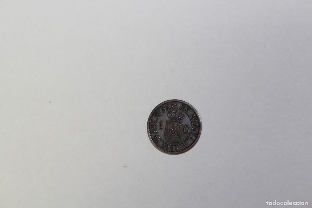 Monedas de Espa&ntilde;a: 1 CENTIMO de 1906 SLV * 6 XC 77 ESPA&Ntilde;A en MBC+ - Foto 2
