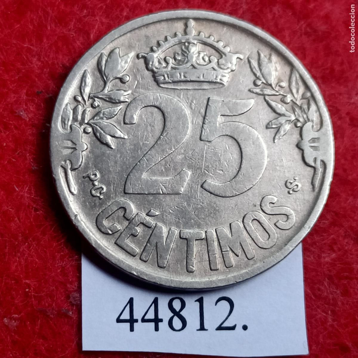 Monedas de Espa&ntilde;a: Espa&ntilde;a 25 c&eacute;ntimos 1925, Alfonso XIII, 13 - Foto 2
