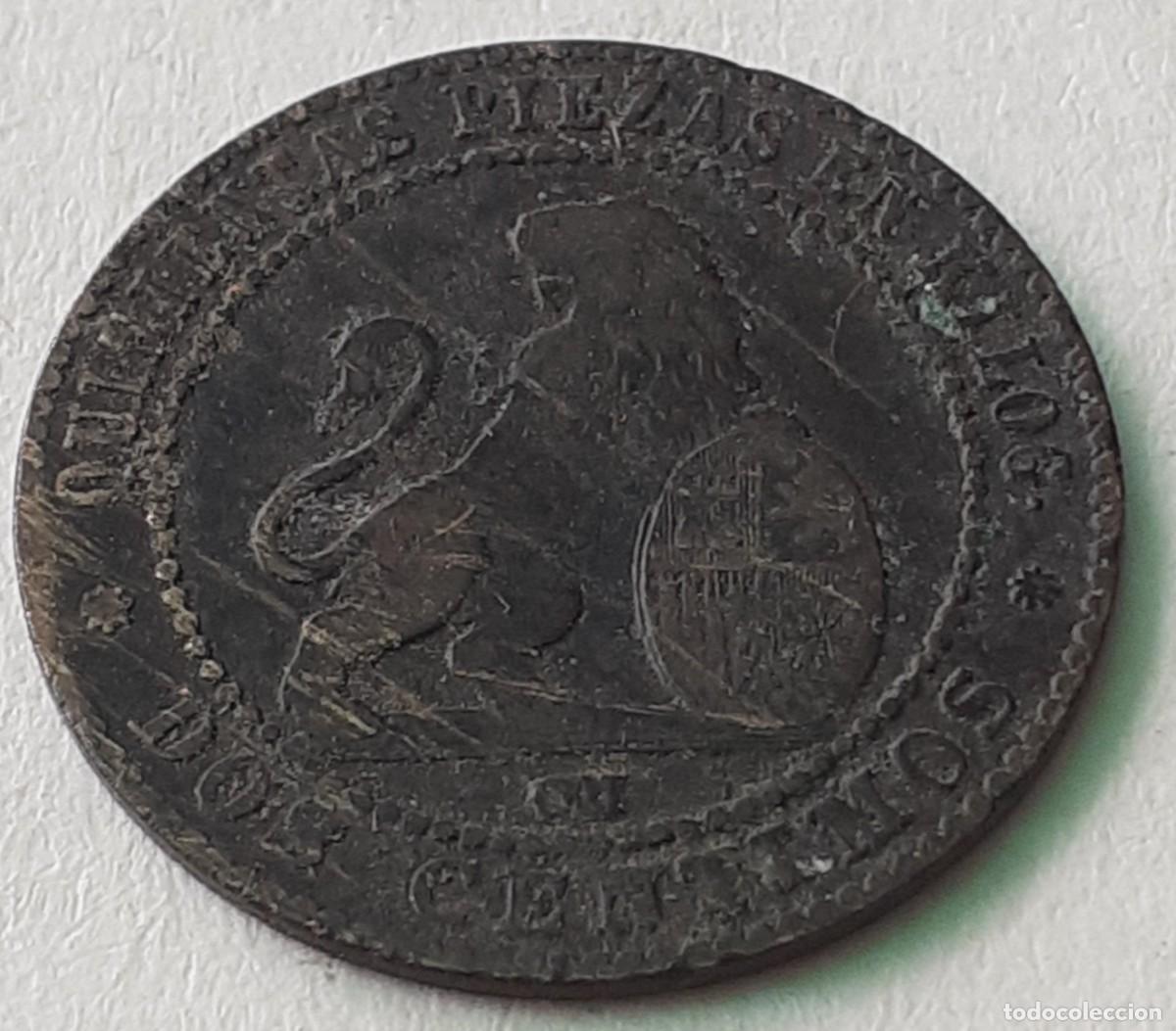 Monedas de Espa&ntilde;a: MONEDA ESPA&Ntilde;A 2 CENTIMOS 1870 - Foto 1