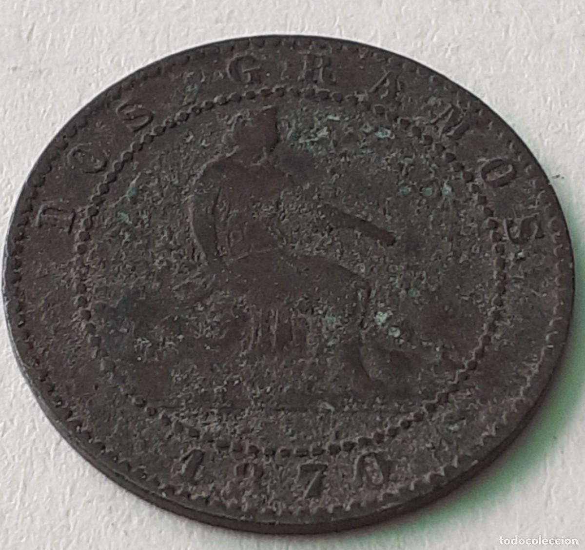 Monedas de Espa&ntilde;a: MONEDA ESPA&Ntilde;A 2 CENTIMOS 1870 - Foto 2