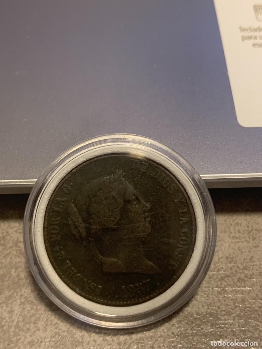 Monedas de Espa&ntilde;a: 25 CENTIMOS DE REAL A&Ntilde;O 1857 ISABEL II MONEDA - Foto 2