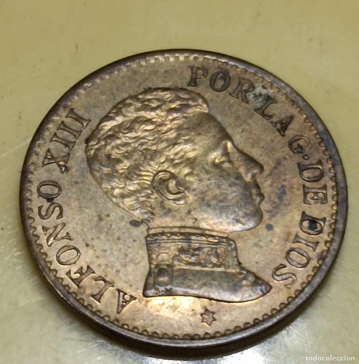 Monedas de Espa&ntilde;a: ALFONSO XIII. 1 C&Eacute;NTIMO 1906*6. SLV. SC. - Foto 2