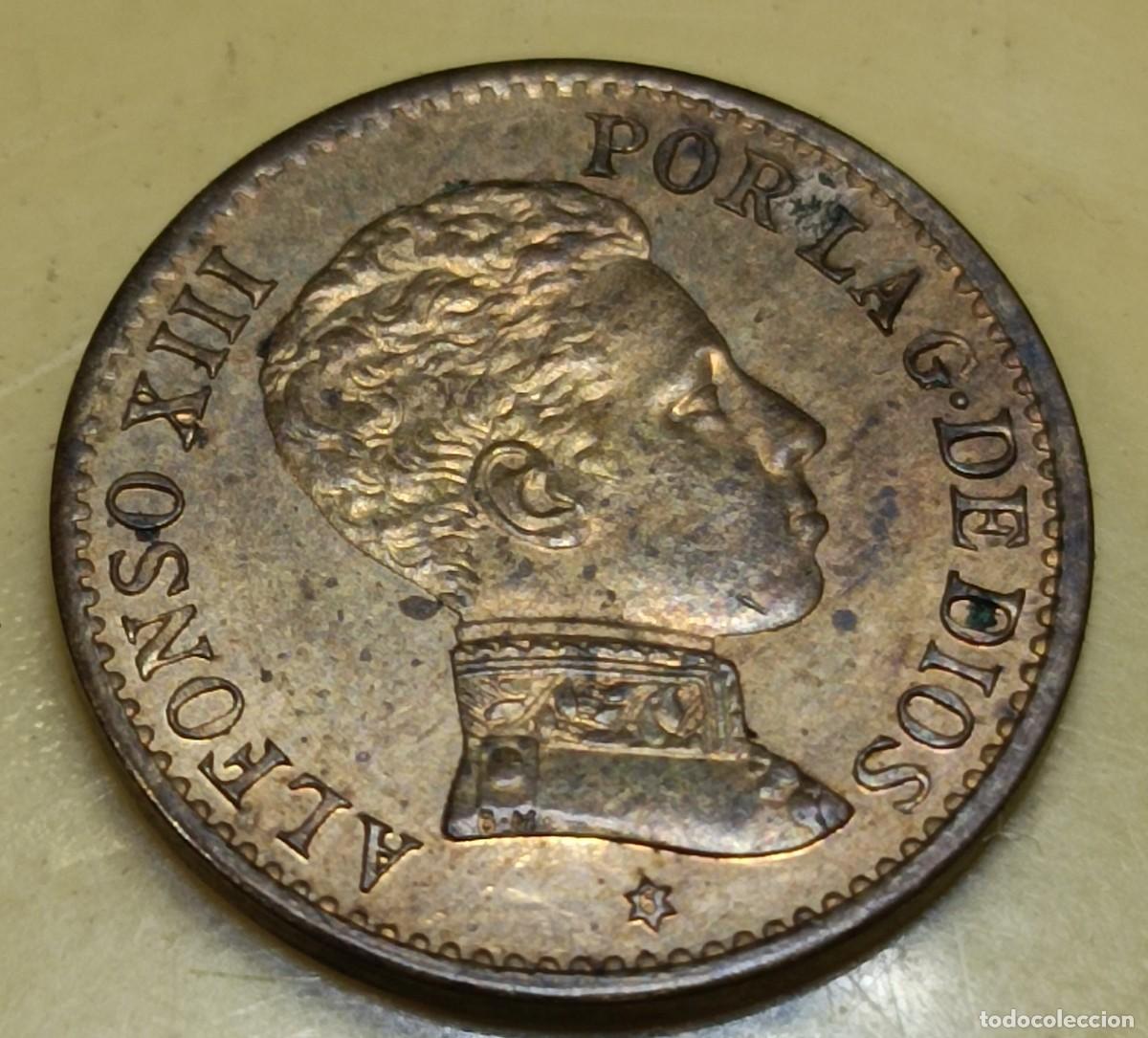 Monedas de Espa&ntilde;a: ALFONSO XIII. 1 C&Eacute;NTIMO 1906*6. SLV. SC. - Foto 4