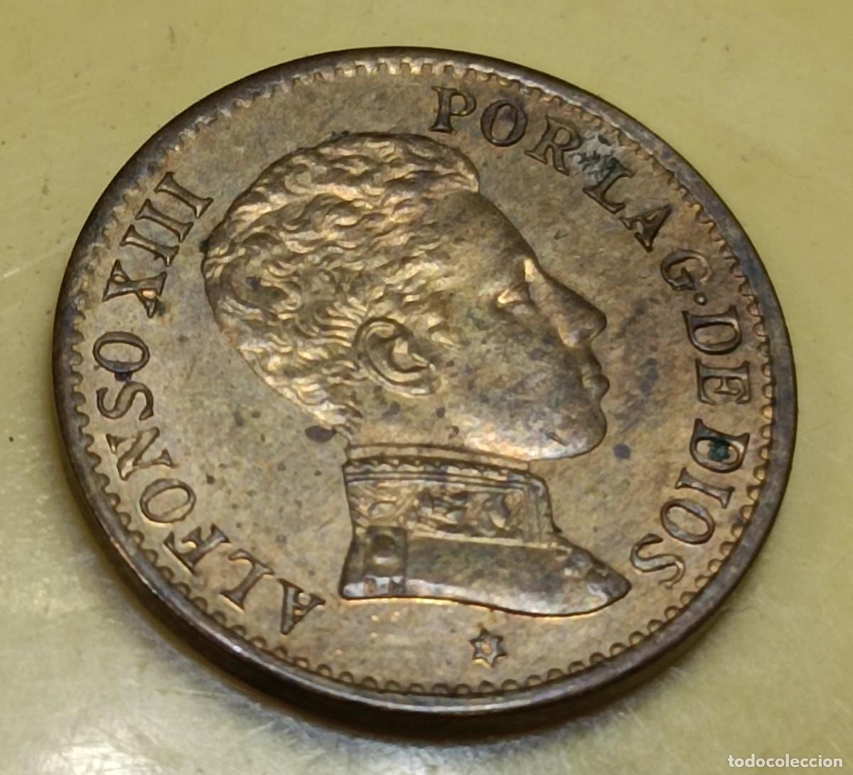 Monedas de Espa&ntilde;a: ALFONSO XIII. 1 C&Eacute;NTIMO 1906*6. SLV. SC. - Foto 5
