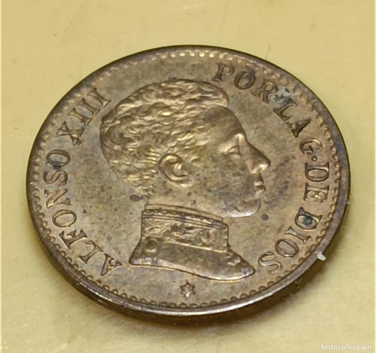 Monedas de Espa&ntilde;a: ALFONSO XIII. 1 C&Eacute;NTIMO 1906*6. SLV. SC. - Foto 8