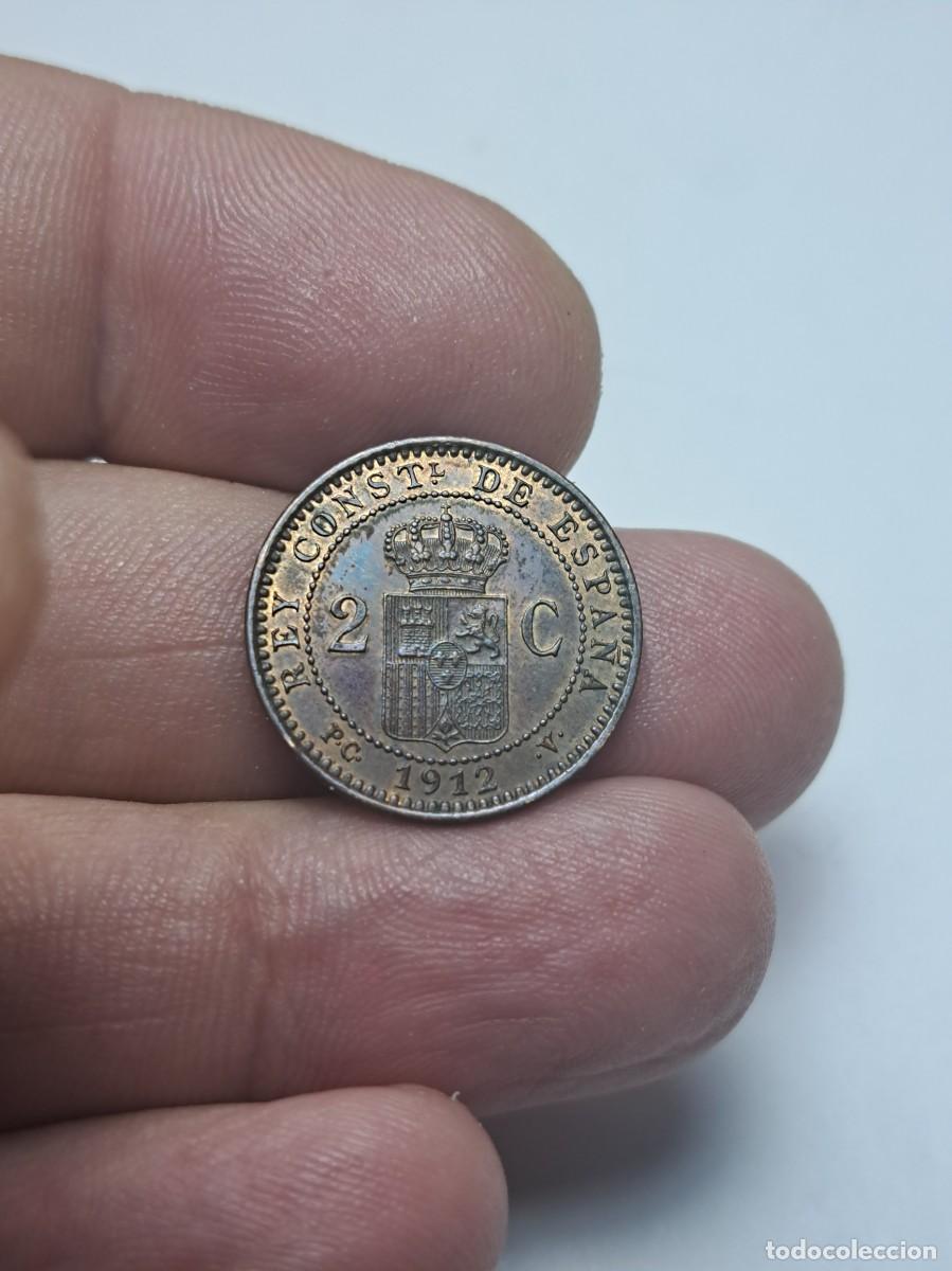 Monedas de Espa&ntilde;a: NT / ALFONSO XIII 2 CENTIMO 1912 PARTE DEL BRILLO ORIGINAL (E529) - Foto 3