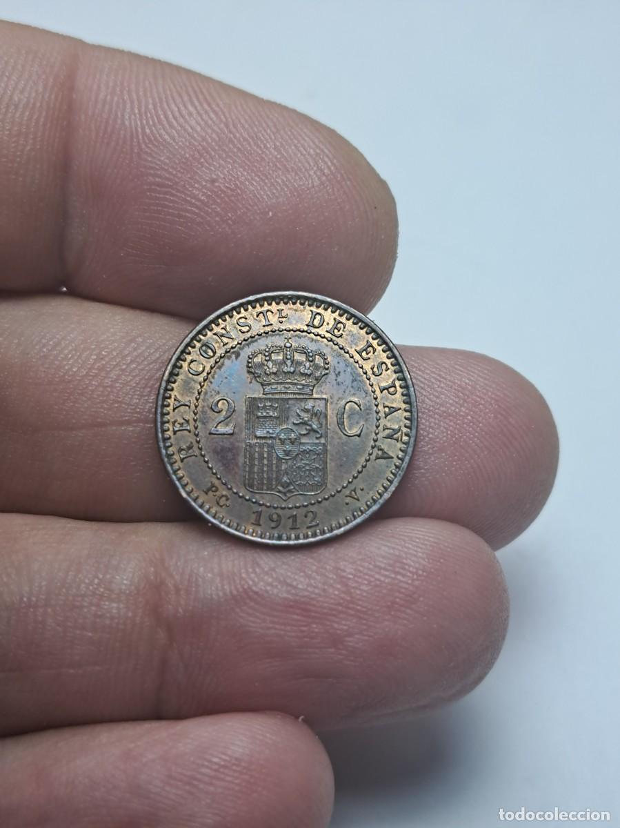 Monedas de Espa&ntilde;a: NT / ALFONSO XIII 2 CENTIMO 1912 PARTE DEL BRILLO ORIGINAL (E529) - Foto 4