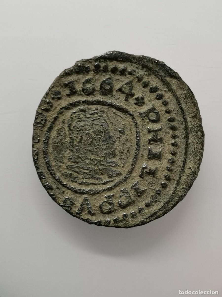 Monedas de Espa&ntilde;a: Felipe IV 16 Maraved&iacute;s 1664 TRUJILLO - Foto 6