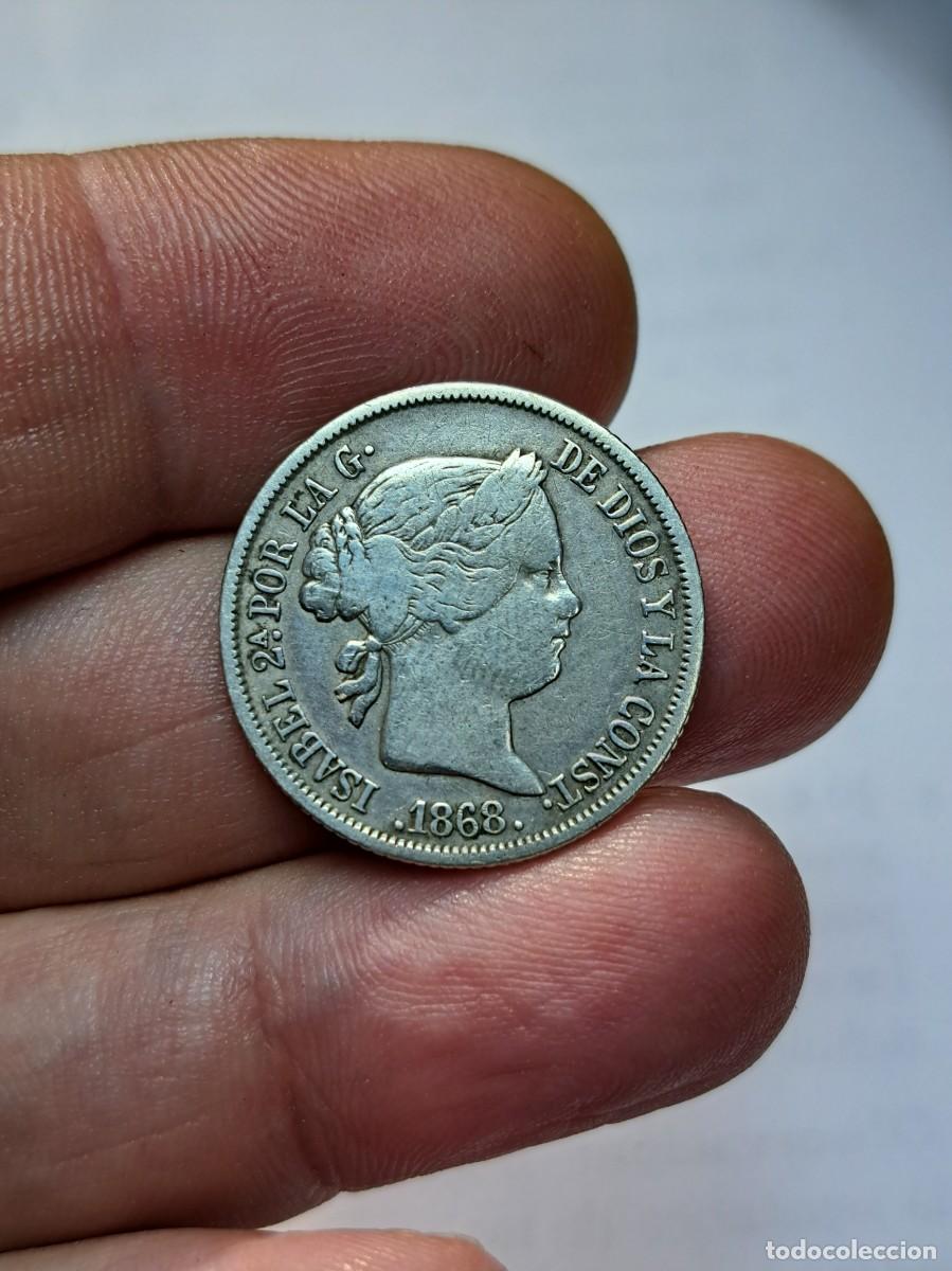 Monedas de Espa&ntilde;a: NT/ ISABEL II 40 CENTIMOS 1868 *18 *68 MADRID (E758) - Foto 1
