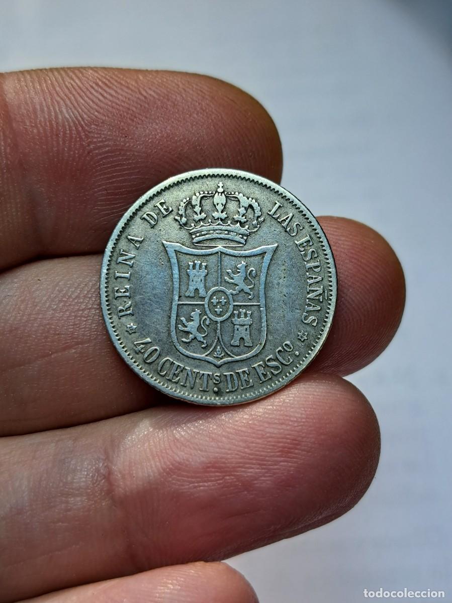 Monedas de Espa&ntilde;a: NT/ ISABEL II 40 CENTIMOS 1868 *18 *68 MADRID (E758) - Foto 3