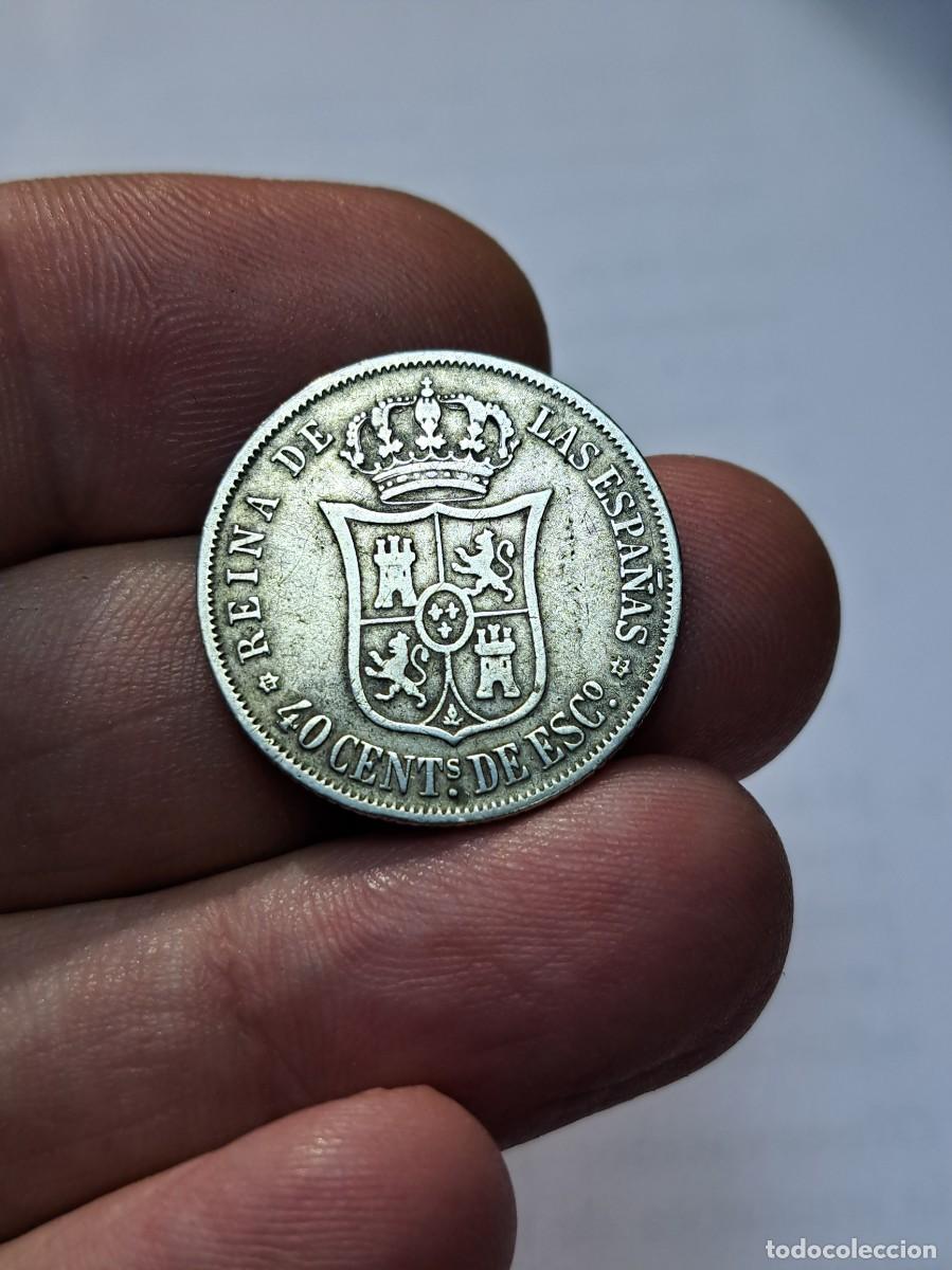 Monedas de Espa&ntilde;a: NT/ ISABEL II 40 CENTIMOS 1868 *18 *68 MADRID (E758) - Foto 4
