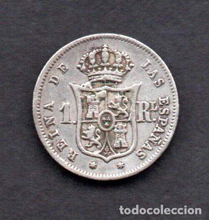 Monedas de Espa&ntilde;a: ISABEL II - 1 REAL de PLATA - 1861 MADRID - Foto 2