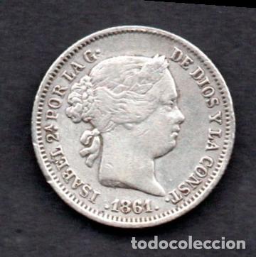 Monedas de Espa&ntilde;a: ISABEL II - 1 REAL de PLATA - 1861 MADRID - Foto 1