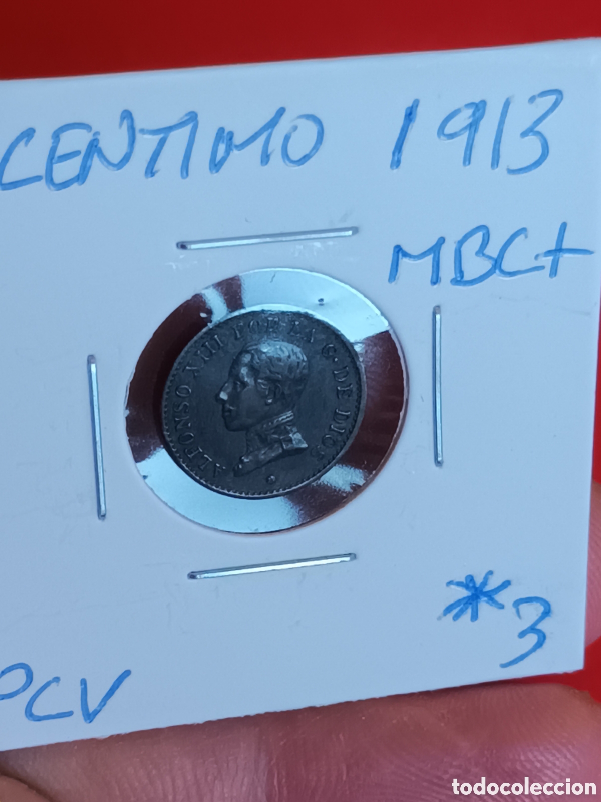 Monedas de Espa&ntilde;a: ALFONSO XIII. 1 C&Eacute;NTIMO DE 1913. *3* PCV. MBC+. - Foto 1
