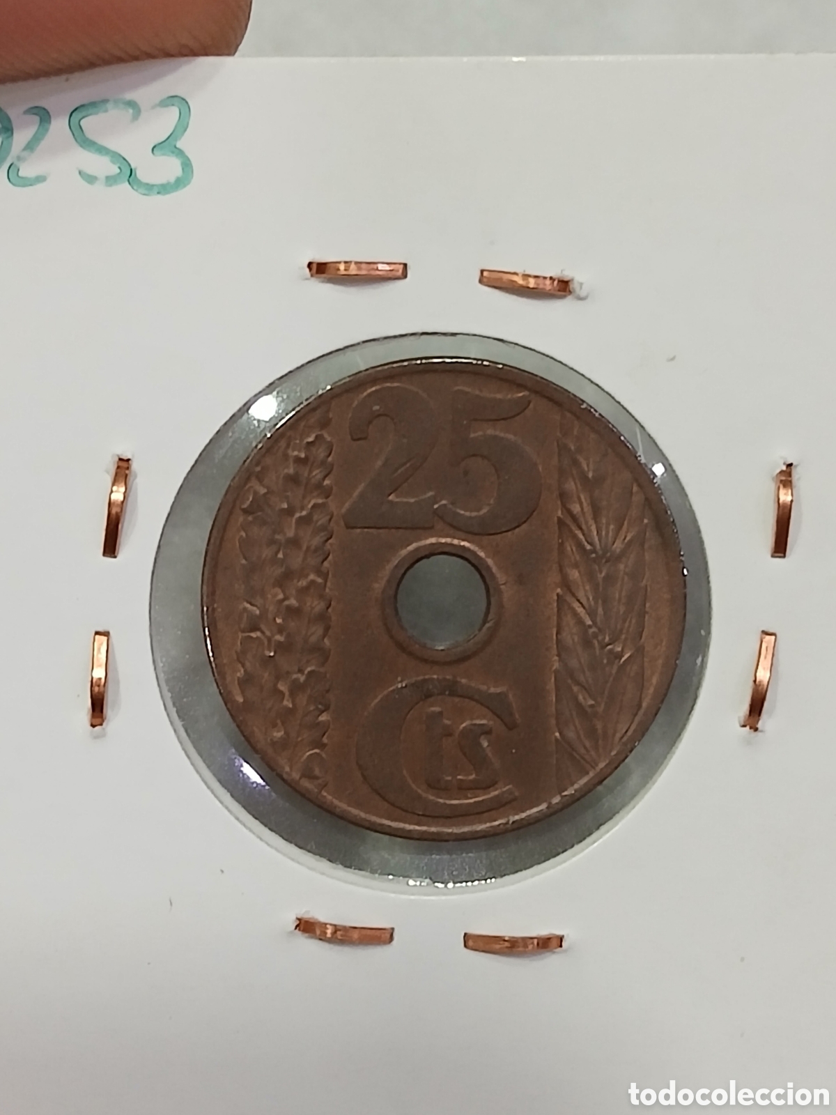 Monedas de Espa&ntilde;a: 25 c&eacute;ntimos. 1938. Rep&uacute;blica. (L127) - Foto 2