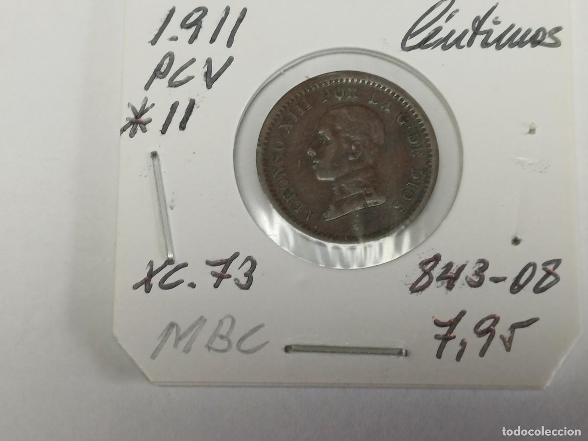 Monedas de Espa&ntilde;a: 2 CENTIMOS de 1911 PCV *11 XC 73 ESPA&Ntilde;A en MBC - Foto 1