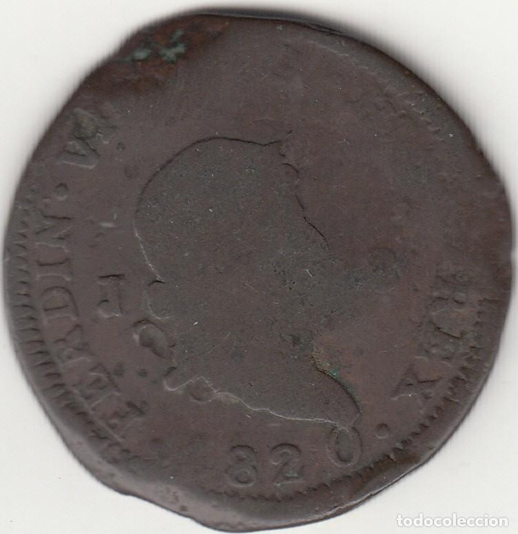 Monedas de Espa&ntilde;a: FERNANDO VII: 8 MARAVEDIS JUBIA 1820 - Foto 1