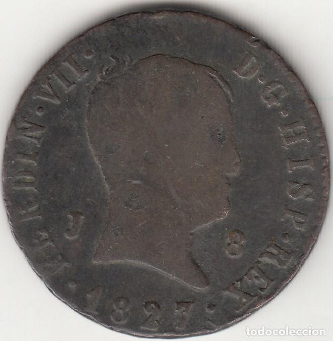 Monedas de Espa&ntilde;a: FERNANDO VII: 8 MARAVEDIS JUBIA 1827 - Foto 1