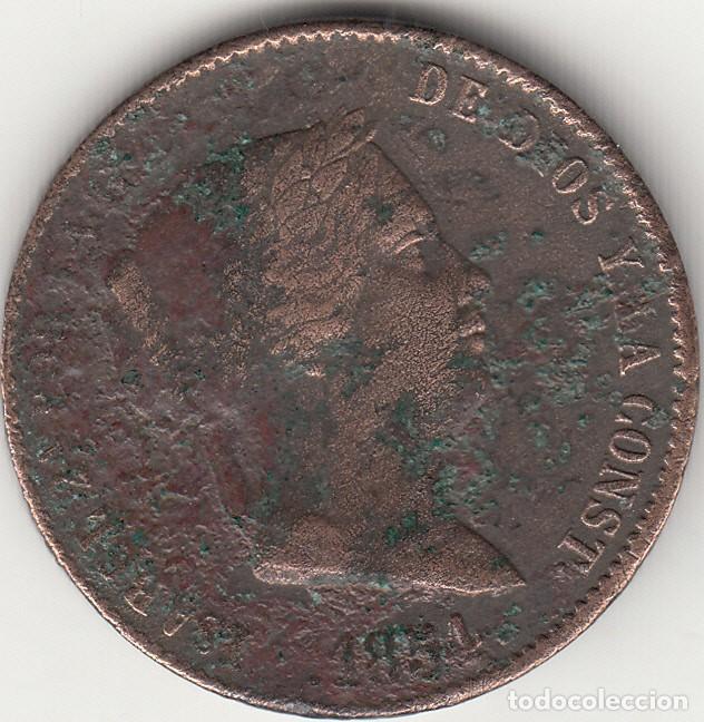 Monedas de Espa&ntilde;a: ISABEL II: 25 CENTIMOS REAL SEGOVIA 1854 - Foto 1