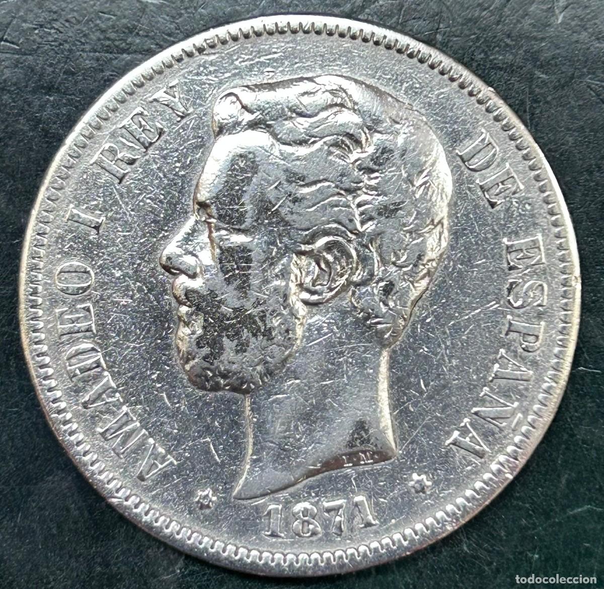 Monedas de Espa&ntilde;a: 5 Pesetas - Amadeo I Plata Silver - Foto 1