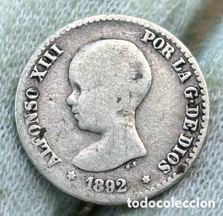 Monedas de Espa&ntilde;a: Moneda PLATA 50 Centimos 1892 ALFONSO XIII - Foto 1