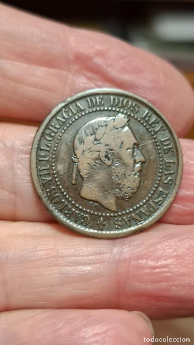 Monedas de Espa&ntilde;a: MONEDA DE 5 CENTIMOS DE CARLOS VII DE 1875 - Foto 1