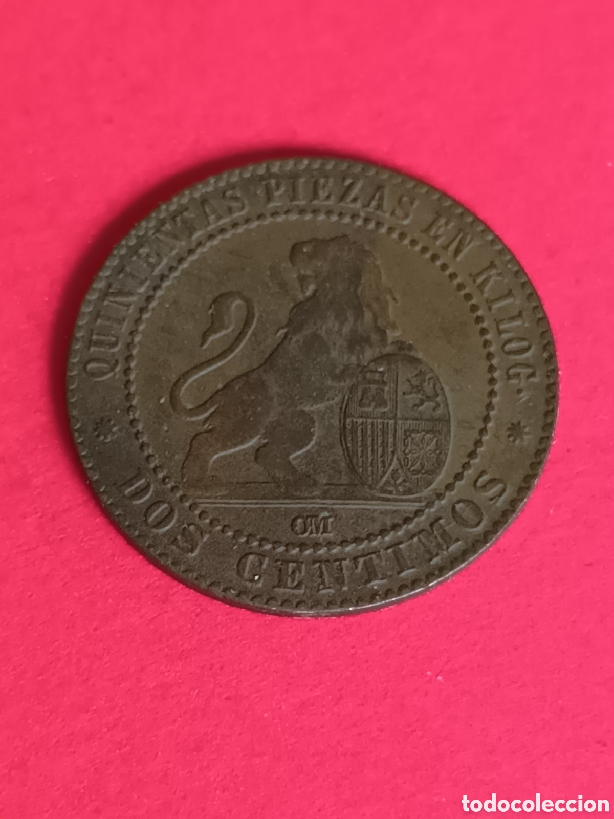 Monedas de Espa&ntilde;a: GOBIERNO PROVISIONAL. 2 C&Eacute;NTIMOS DE 1870. EBC+. - Foto 1