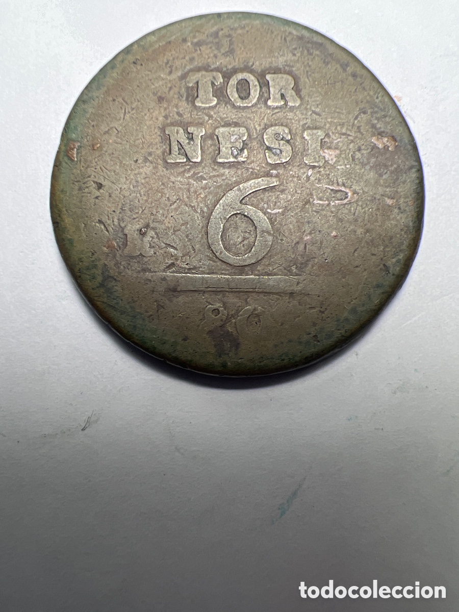 Monedas de Espa&ntilde;a: 6 Tornesi de 1801 Fernando IV - Foto 1