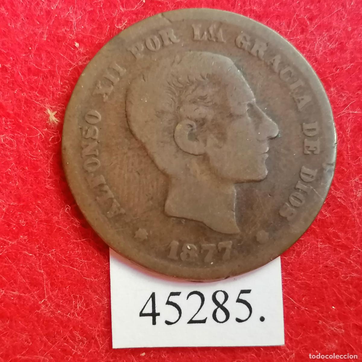 Monedas de Espa&ntilde;a: Espa&ntilde;a, 5 centimos 1877, Alfonso XII, 12 - Foto 1