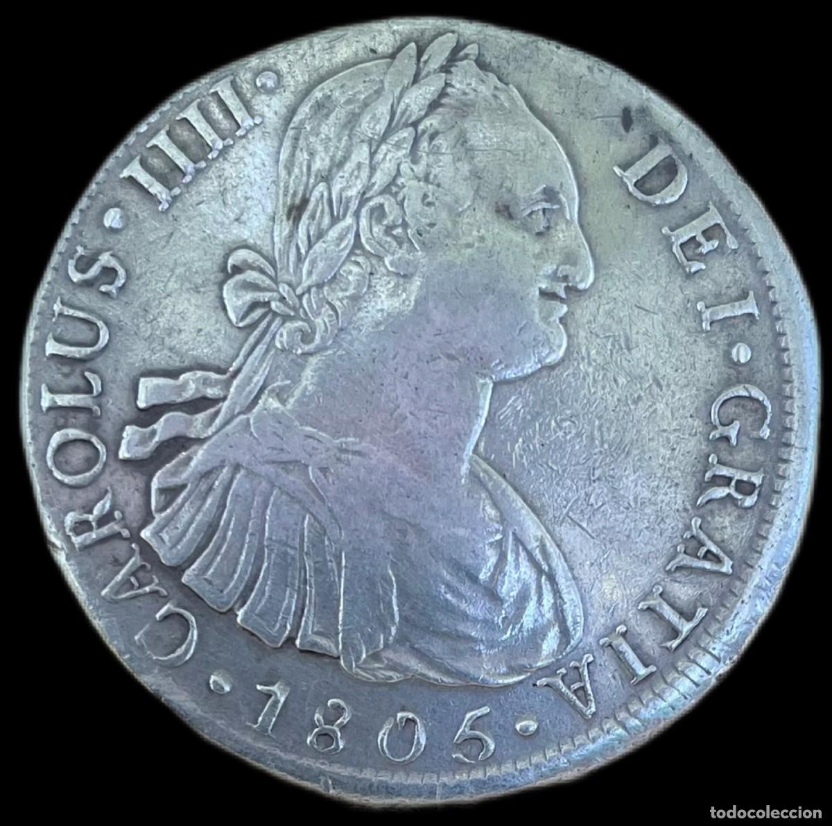 Monedas de Espa&ntilde;a: 8 Reales Carlos IV Lima - Foto 1