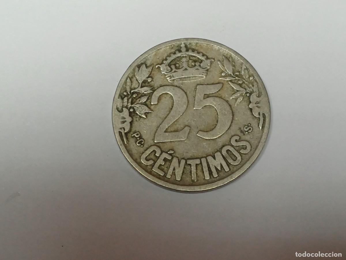 Monedas de Espa&ntilde;a: 25 CENTIMOS de PESETA del 1925 PCS XC 65 ESPA&Ntilde;A en BC+ - Foto 2