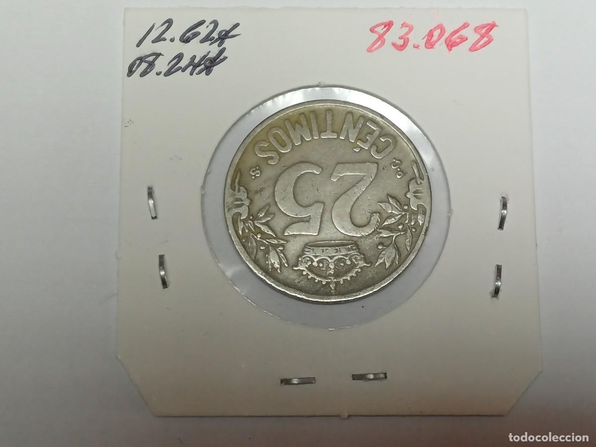 Monedas de Espa&ntilde;a: 25 CENTIMOS de PESETA del 1925 PCS XC 65 ESPA&Ntilde;A en MBC - Foto 2