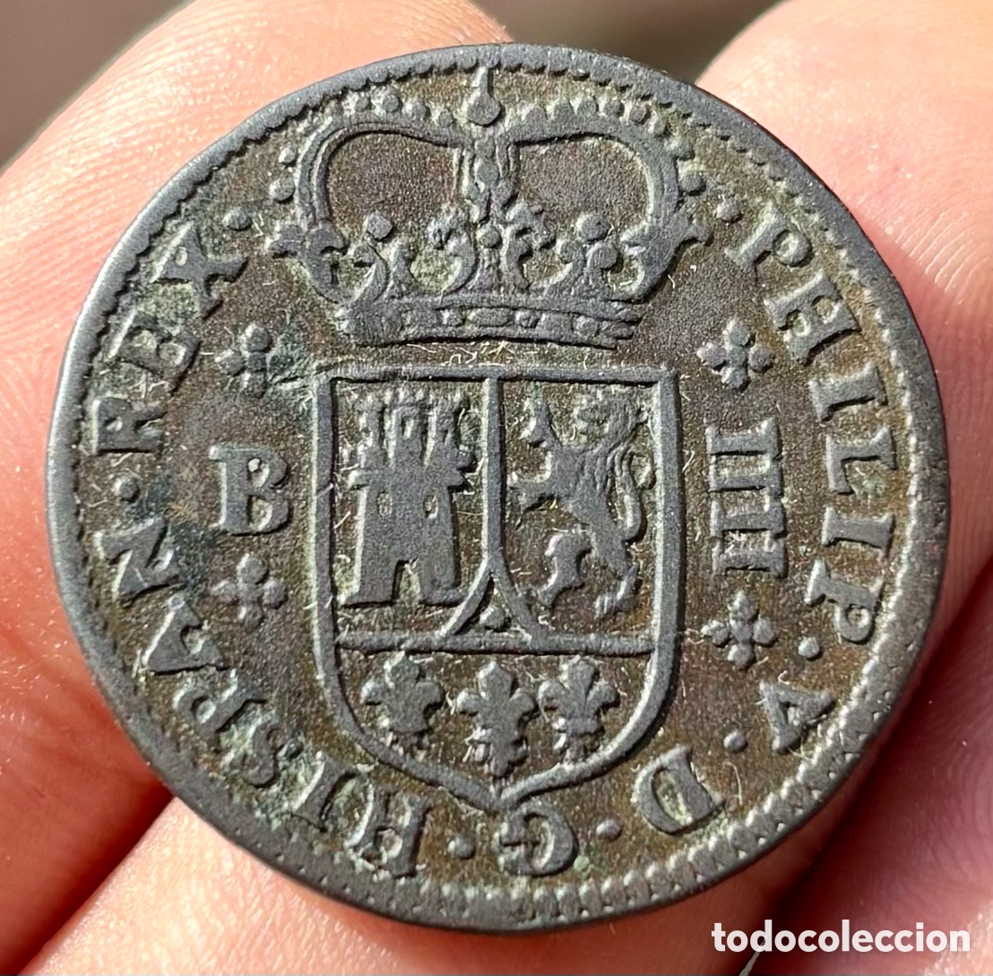 Moedas de Espanha: Moneda 4 Maravedis 1720 BARCELONA. FELIPE V