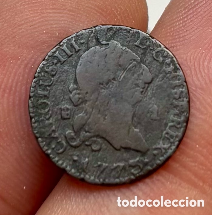 Coins of Spain: Moneda 1 Maraved&iacute; 1773 SEGOVIA. CARLOS III