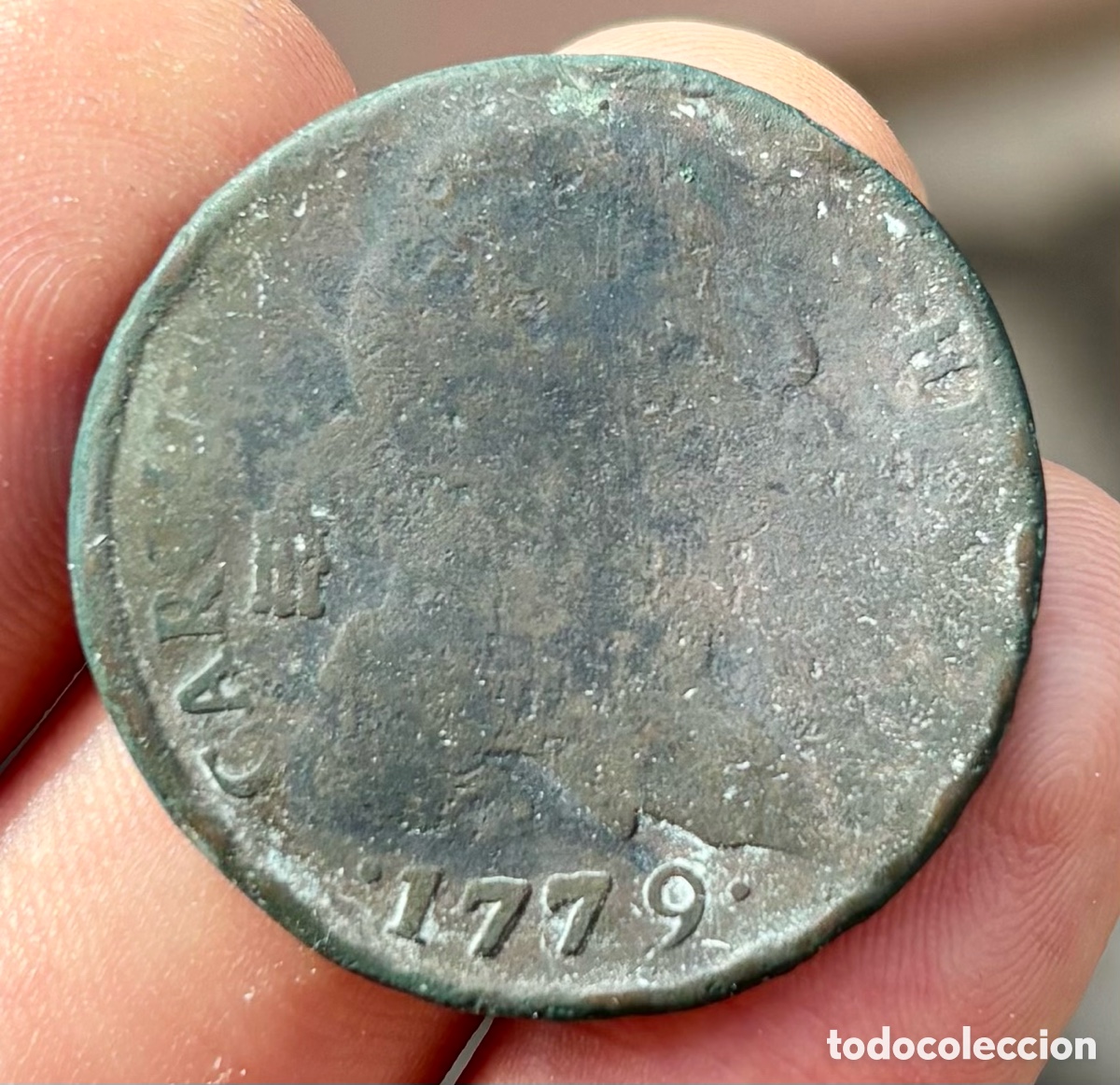 Monnaies d'Espagne: Moneda 8 Maravedis 1779 SEGOVIA. CARLOS III