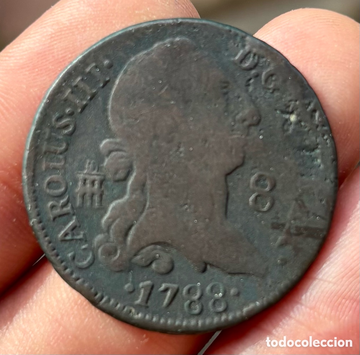 Monedas de Espa&ntilde;a: Moneda 8 Maravedis 1788 SEGOVIA. CARLOS III