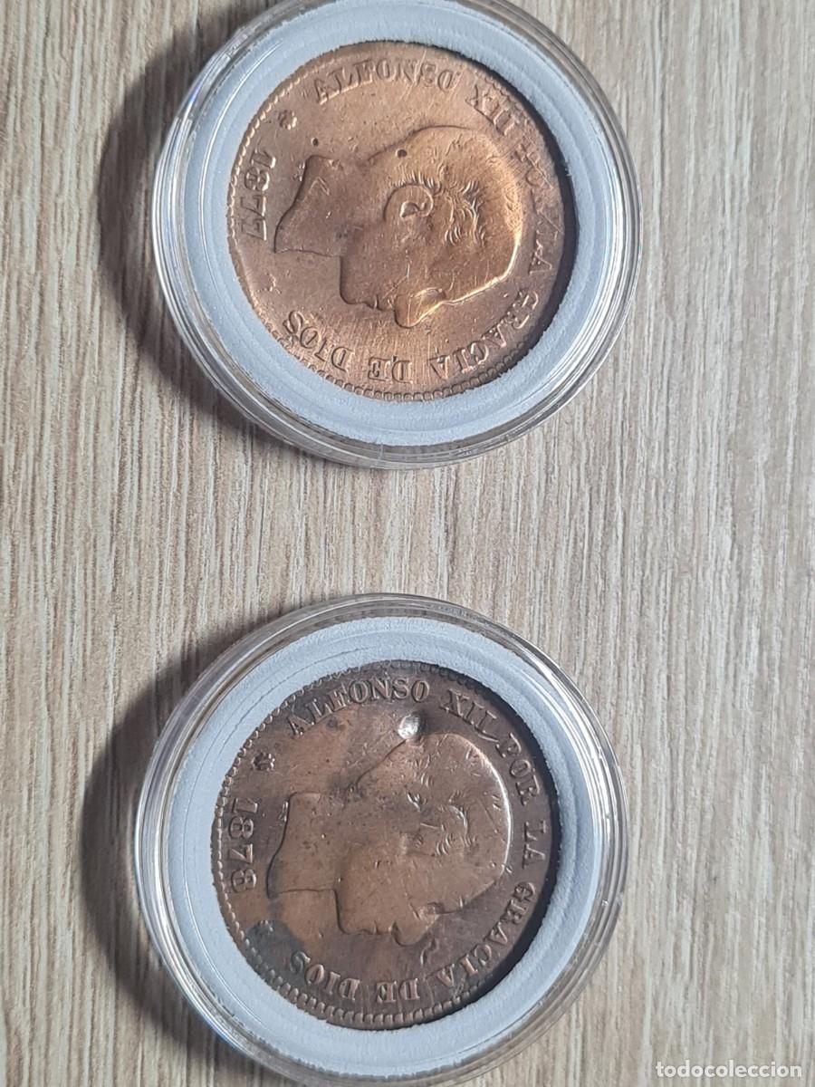 Monedas de Espa&ntilde;a: MONEDAS CINCO CENTIMOS 1877-1878. ALFONSO XII - Foto 1