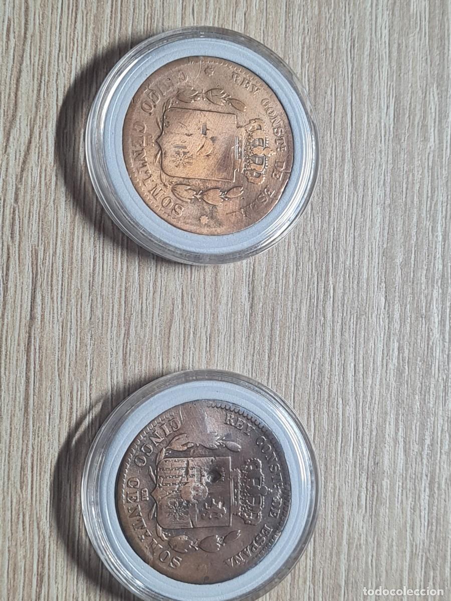 Monedas de Espa&ntilde;a: MONEDAS CINCO CENTIMOS 1877-1878. ALFONSO XII - Foto 2