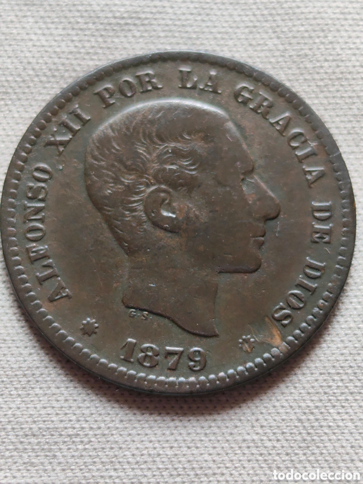 Monedas de Espa&ntilde;a: 5 centimos 1879, Alfonso XII - Foto 1