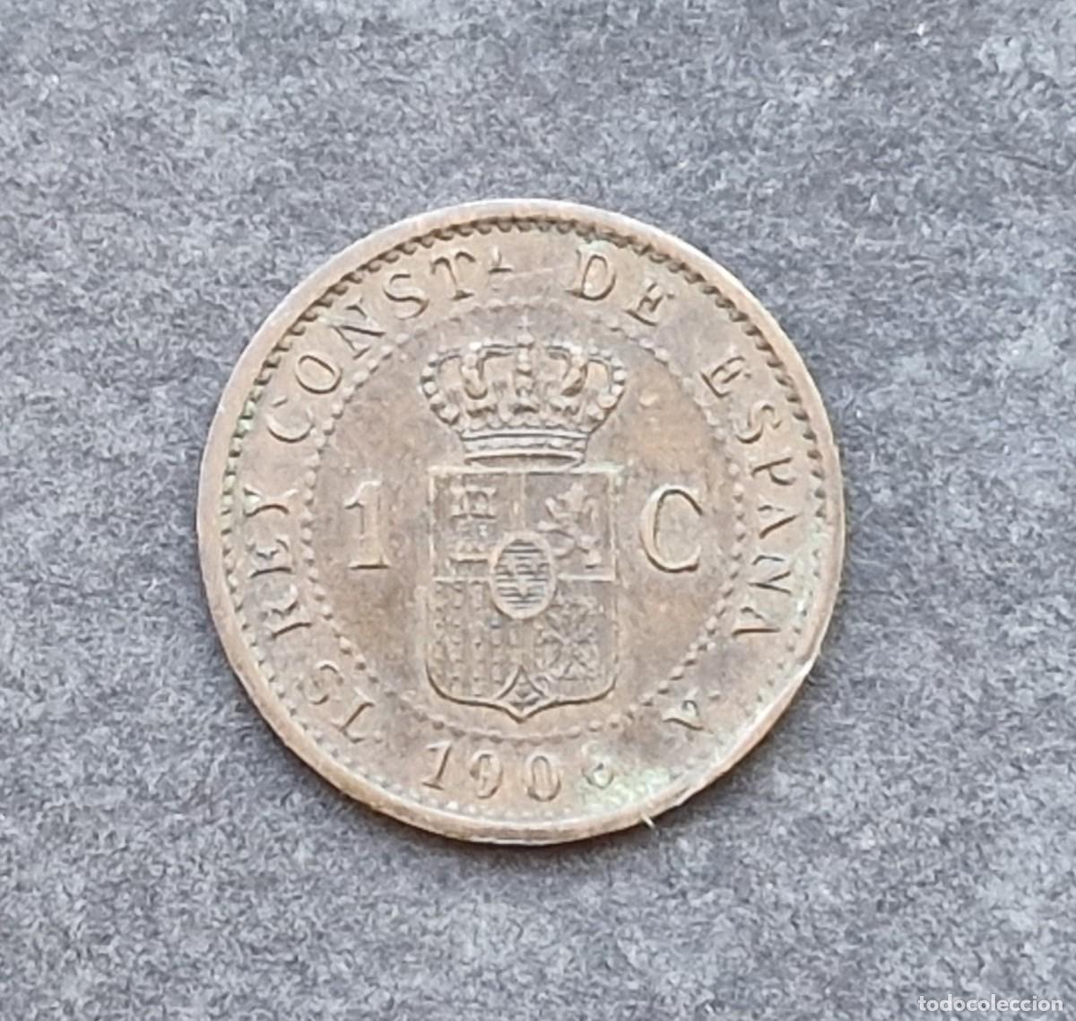 Monedas de Espa&ntilde;a: 1 CENTIMO 1906 *6 ALFONSO XIII - Foto 1