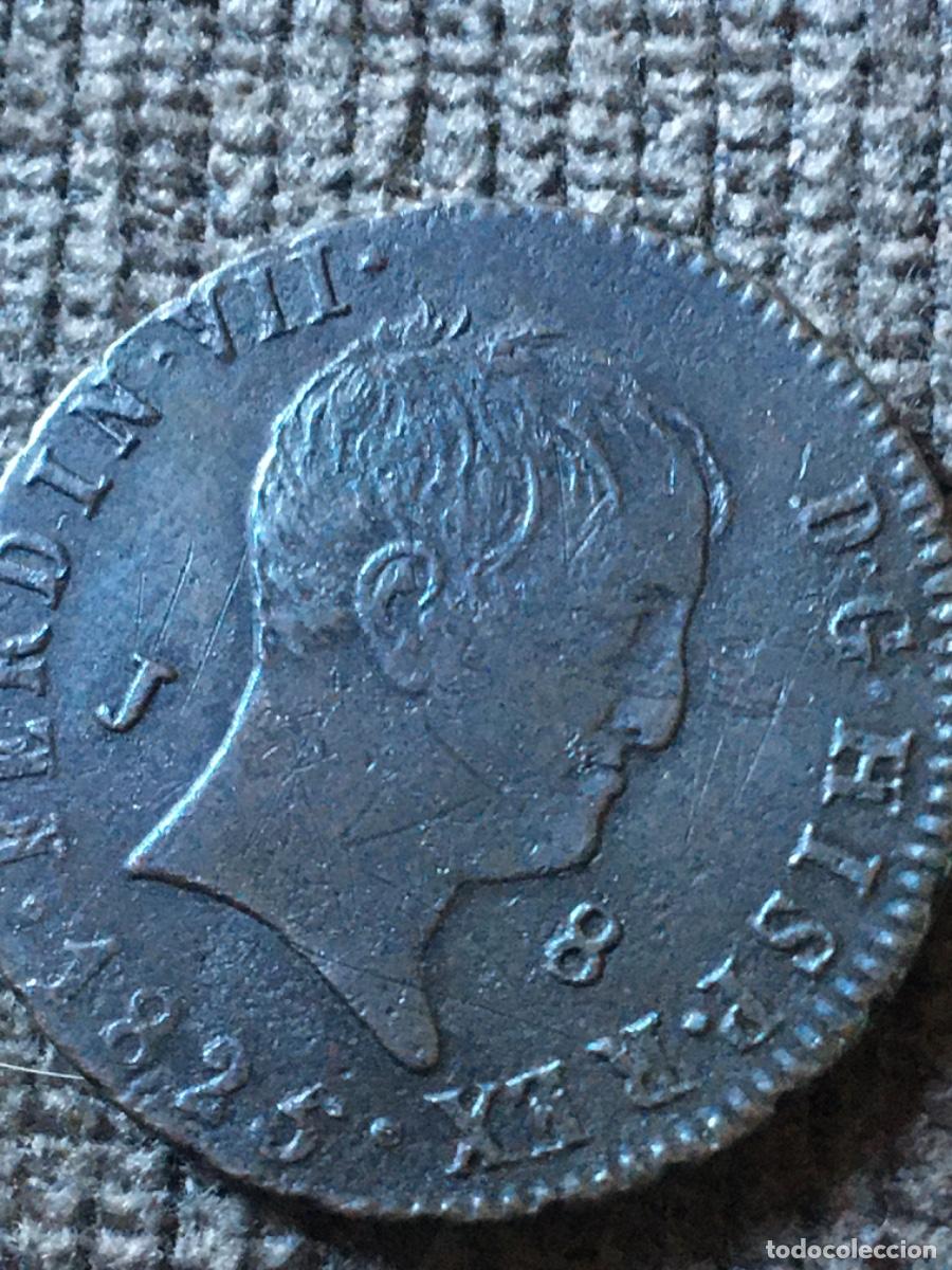 Monedas de Espa&ntilde;a: 8 maravedis fernando vii 1825 - Foto 4