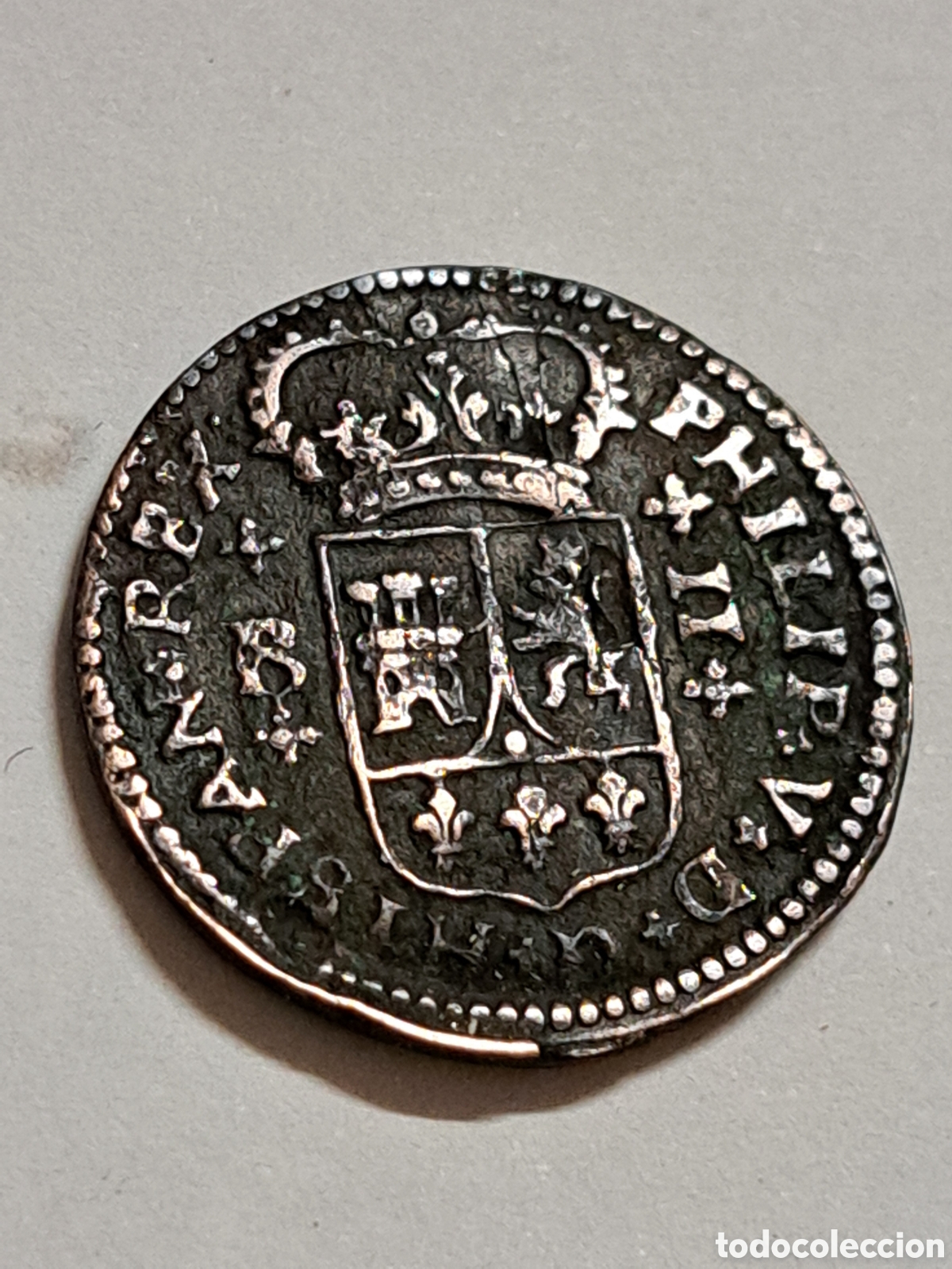 Monedas de Espa&ntilde;a: 2 maraved&iacute;s de Felipe V a&ntilde;o 1720 - Foto 2