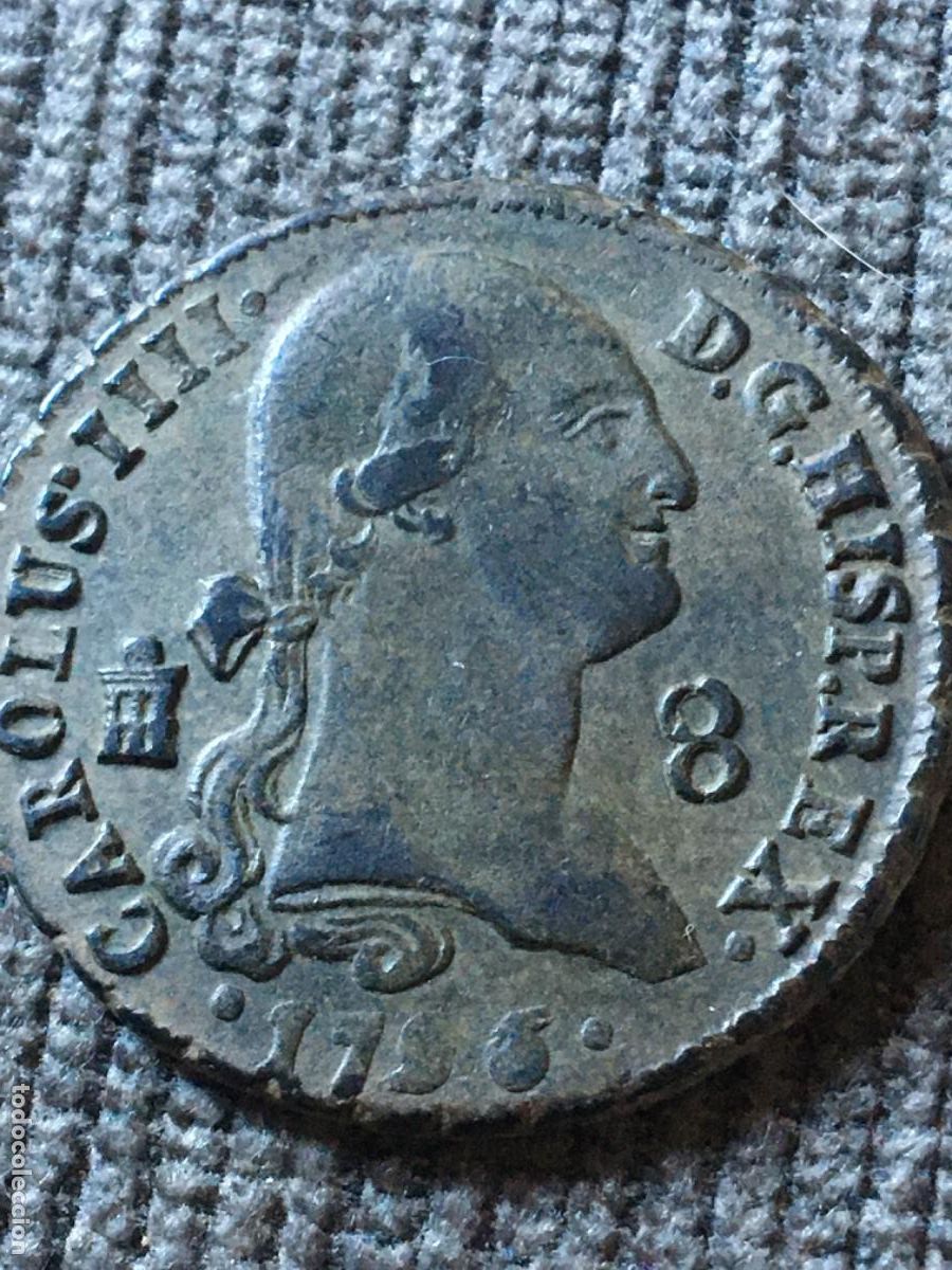 Monedas de Espa&ntilde;a: 8 maravedis carlos iv 1796 sobrefecha - Foto 1