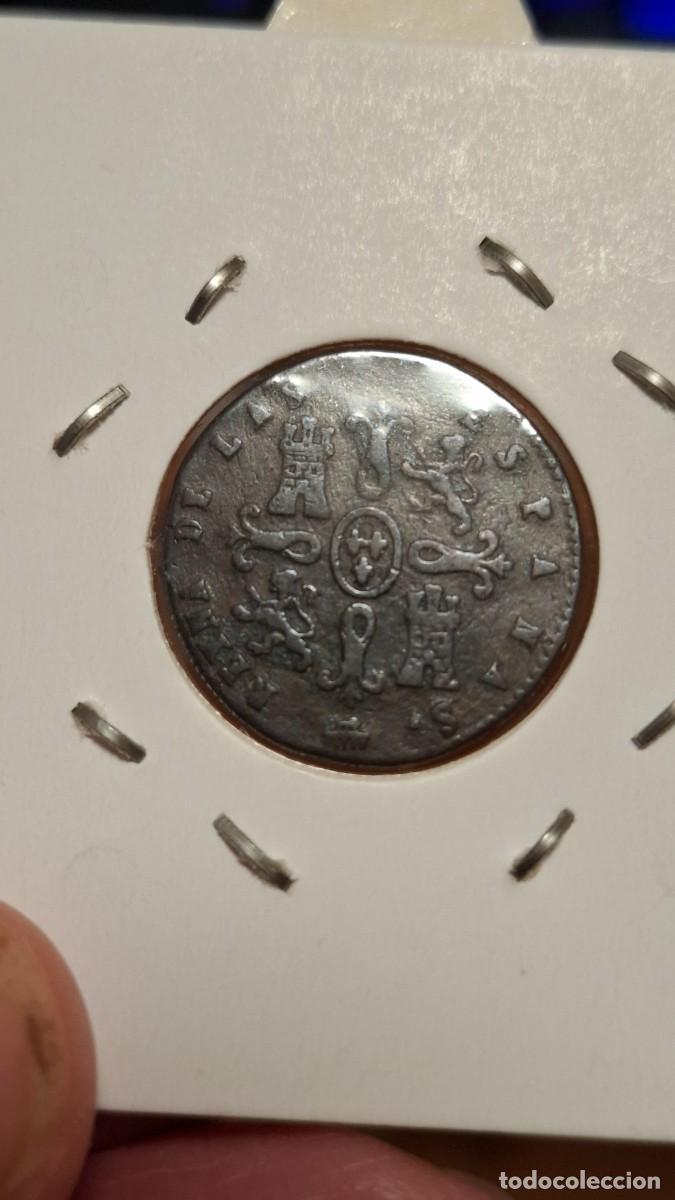 Monedas de Espa&ntilde;a: MONEDA DE 2 MARAVEDIS DE ISABEL II DE 1838 SEGOVIA - Foto 2