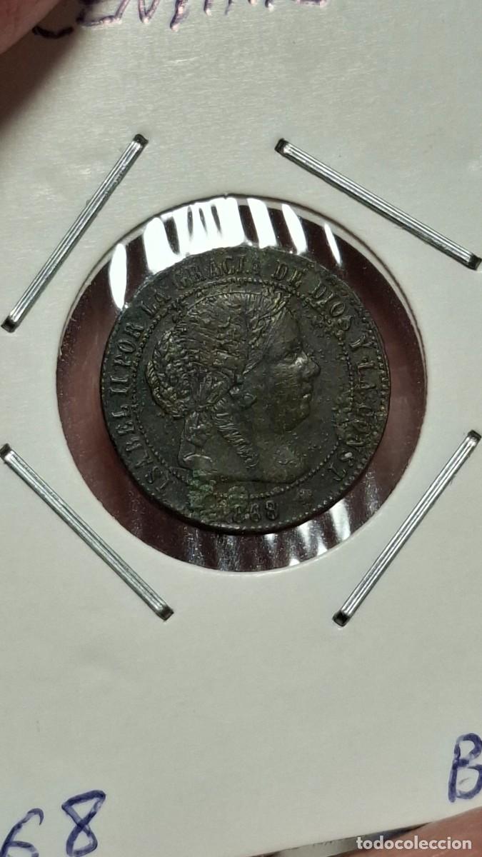 Monedas de Espa&ntilde;a: MONEDA DE 1/2 CENTIMO DE ISABEL II DE 1868 BARCELONA - Foto 1